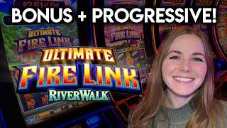 Trying NEW Ultimate Fire Link RiverWalk Slot Machine!! NICE BONUSES!!