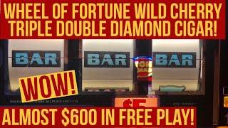 Old School Slots Presents: $10 Cigar, DoubleDeluxe & Triple Double  Wheel of Fortune Wild Cherry!