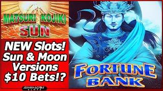 Matsuri Kojiki Sun/Moon Slots - Live Play and Feature in Strange New Game with up to $10 Bets!