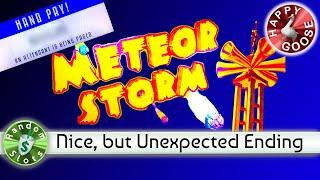 Meteor Storm slot machine bonus, a Hand Pay Experience