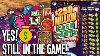 YES!  STILL IN THE GAME!  $30 $250 Million Cash Party + MORE!  TX Lottery Scratch Offs
