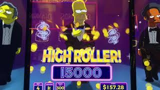 SIMPSONS SLOT MACHINE   A BUNCH MORE WINS YOU GUYS!