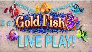 Goldfish 3 Live Play ! $2.10 Bet- 2 Machines at Once!