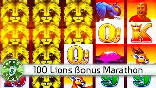 100 Lions 95% Payback slot machine Bonus Marathon