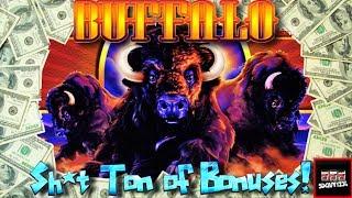 LIVE PLAY and BONUSES on Buffalo Slot Machine
