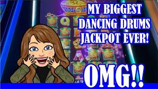 WOW!!!! My BIGGEST Jackpot EVER on Dancing Drums! High Limit DD at the COSMO!