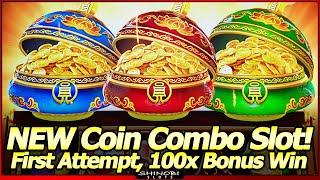 Coin Combo Marvelous Mouse - NEW Slot!  100x Free Spins Bonus Win in First Attempt!