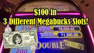 I Played $100 in 3 Different Megabucks Slots in Las Vegas!