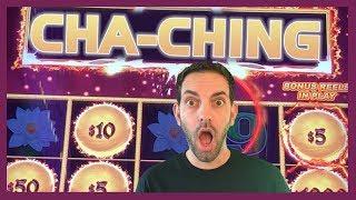 CHA-CHING!Big BONUS Hit + HIGH LIMIT Slots  Slot Machine Pokies w Brian Christopher