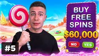 $60,000 Bonus Buy on SWEET BONANZA  (60K Bonus Buy Series #05)