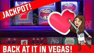HANDPAY JACKPOT  BACK AT IT IN LAS VEGAS!  HIGH LIMIT SLOT MACHINES  LIVE PLAY