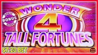 BUFFALO GOLD & MISS KITTY WONDER 4 TALL FORTUNES SLOT MACHINE | $7.20 BET | BONUS | LIVE RUN