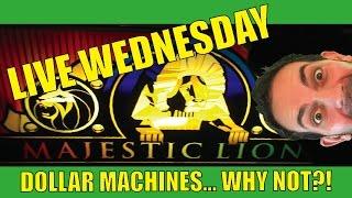 *LIVE* Gambling at MGM in Las Vegas  $1 MACHINES Recorded LIVE  ELVIS + Re-Spin +Majestic Lions