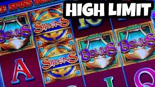 RARE SLOT TO HIT A JACKPOT ON - HIGH LIMIT SIRENS JACKPOTS