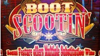 *RARE * 10c denom BIG WIN Boot Scootin OLDIE Aristocrat slot machine free spins pokie bonus