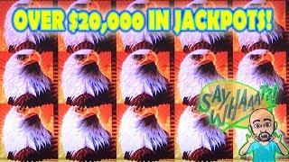 MASSIVE WINS OVER $20,000 IN JACKPOTS ️  THUNDER CASH vs EAGLE BUCKS AINSWORTH