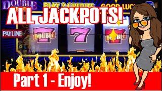 ALL JACKPOTS - PART 1! Handpay Compilation! EVEN MORE FUN THE SECOND TIME AROUND!