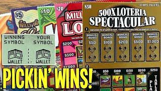 PICKIN' WINS! $130/Tickets  $50 500X Loteria Spectacular  Fixin To Scratch