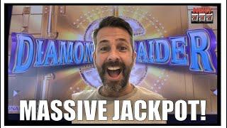 IT'S HUGE! Phenomenal JACKPOT HANDPAY on Diamond Raider Slot Machine!