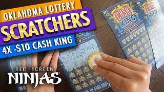 VGT SLOTS - OKLAHOMA LOTTERY SCRATCHERS $10 WITH RED SCREEN NINJAS!