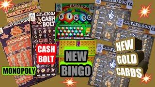 BIG...LONG GAME.NEW BINGOMONOOPOLYSCRABBLECASH BOLTGOLD £250,00& More Scratchcards