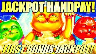 JACKPOT HANDPAY! NEW! FANG BIAN PAO KITTYS & NEW BUFFALO DIAMOND EXTREME Slot Machine (ARISTOCRAT)