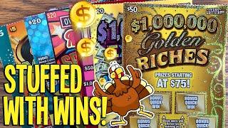 STUFFED with WINS!  Bonus + Big $00's + 7 Matches  $160 TEXAS Lottery Scratch Offs