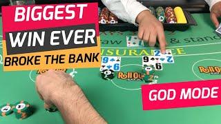 Biggest Blackjack Win Ever - Broke the Bank - NeverSplit10s