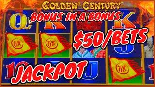 HANDPAY JACKPOT Dragon Link Golden Century $50 Bonus Round HIGH LIMIT Slot Machine Casino