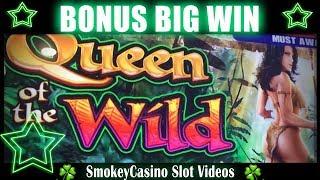 Queen of the Wild Slot Machine Bonus Big Win • By WMS