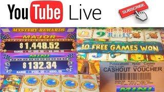 LIVE PLAY! 1st LIVE STREAM Slot Machine BIG WINS - BONUSES & Mini JACKPOT - PART 2