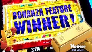 •WINNING!! • GOLD BONANZA Slot Machine - Multiple Bonuses!