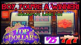 HIGH LIMIT Double Top Dollar HANDPAY JACKPOT $50 MAX BET SPINS 3 Reel Slot Machine Casino