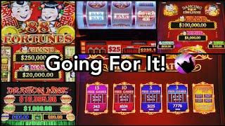 Going For It!  High Limit Slots and Dragon Link at Caesars Palace!