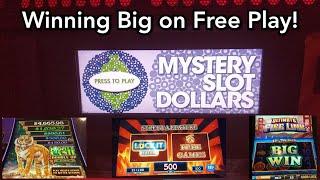 Getting Paid on Free Play!  Lock It Link Loteria, Mighty Cash Double Up + Ultimate Fire Link