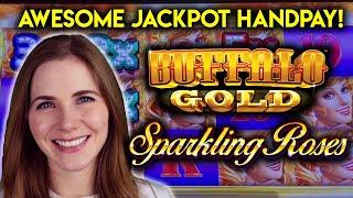JACKPOT HANDPAY!! Massive WIN on Sparkling Roses Slot Machine!!