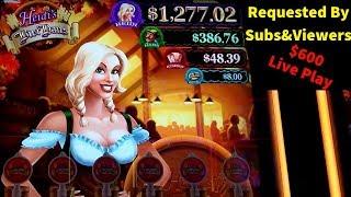 Heidi's Bier Haus Slot Machine $6 Max Bet Live Play | Requested By Subscribers&Viewers