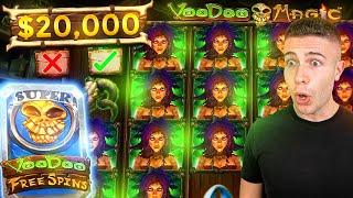 Huge $20,000 Voodoo Magic bonus buy & $500 high roll spins ️