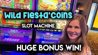 Wild Fiesta Coins Slot Machine! HUGE BONUS WIN!! What a Comeback!!
