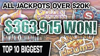 $20,000+ JACKPOTS? Here Are My 10 Best EVER!  Why I Play ONLY High-Limit Slots