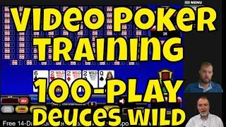 Dealt Three Deuces on 100-Play Deuces Wild - How Many Quads Will We Get?