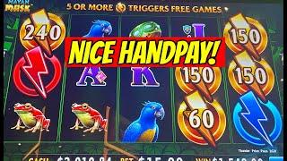 THUNDER DRUMS! Thunder Games x2 + Free Games = SWEET HANDPAY!