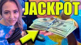 DOUBLE INSANE JACKPOTS on 2nd Slot Machine We TOUCHED!!!
