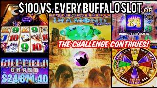 BIG COMEBACK on Buffalo Diamond!  $100 vs. Every Buffalo Slot - Part 4