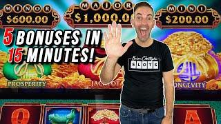 Did I Really just get 5 BONUSES in 15 Minutes?  $26 MAX Bet Spins!