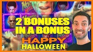 2x BONUS in a BONUS Happy HALLOWEEN!Monsters Return =Sweet & SCARY Win  BCSlots