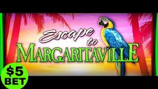Escape to Margaritaville Slot Machine Bonus Won ! Live Play