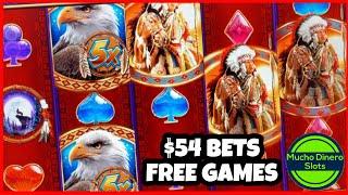 GREAT EAGLE RETURNS $54 BETS/ FREE GAMES/ HIGH LIMIT SLOT ACTION/ HUGE JACKPOTS/ GRANDE WIN