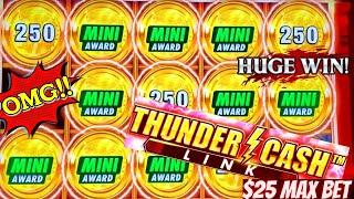 Thunder CASH Link Slot Machine $25 Max Bet Bonuses & Big Win | Most Funny Session | SE-5 | EP-19