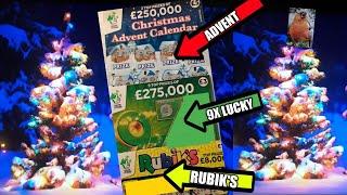 Things..Christmas Scratchcards'️ADVENT CALENDAR.️Rubik's scartchcards.9X Lucky card.etc